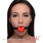 Bâillon Coeur Silicone Rouge